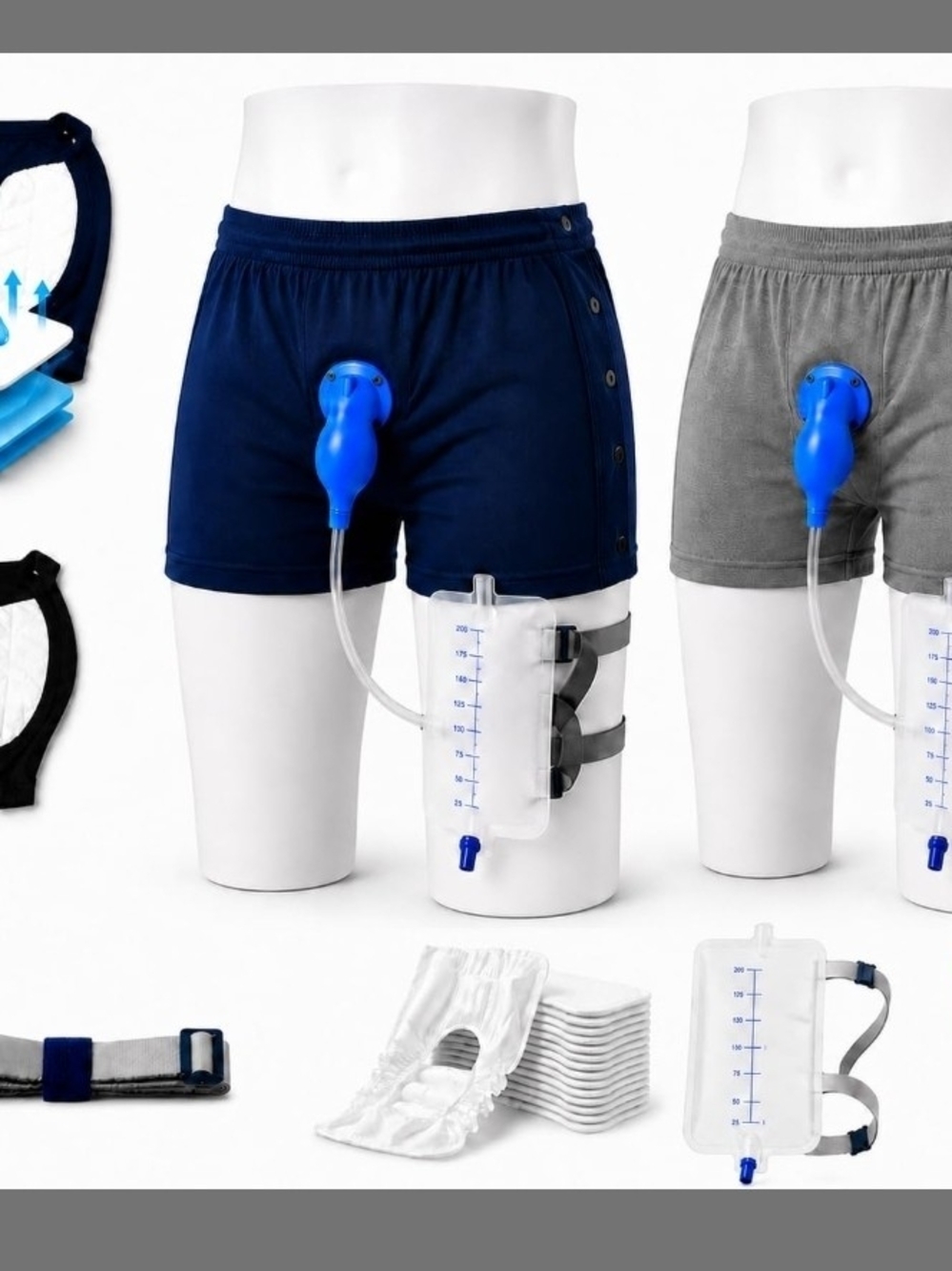 CUREFORTE Men's Incontinence Underwear Kit with External Catheter